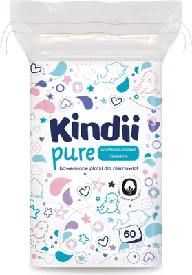 Produktbild von Kindii Baby Sensitive Kosmetikpads 60 Stück.