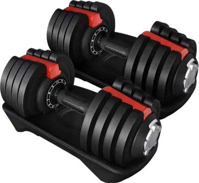 Produktbild von Yaheetech 2er Hantelset Verstellbare Hantel 12-in-1 Kurzhanteln 1,5 kg bis 18 kg Schnelleinstellung Gewichtsstufen Workout Hanteln für Zuhause