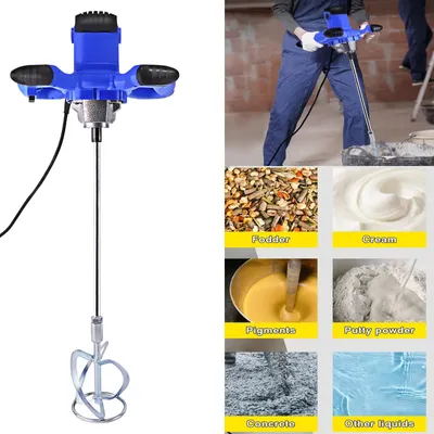 Immagine prodotto di Miscelatore elettrico - Miscelatore per malta e vernici - 2600 W - Velocità 0–1700 giri/min - 6 velocità - Attacco M14 - Pali Ø 12 cm - Spina UK