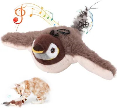 Produktbild von Katzenspielzeug Byffoer Katzenspielzeug, Vogelspielzeug, Katze, interaktives Katzenspielzeug, Selbstbeschäftigung, elektrisches Vogelspielzeug für Kat