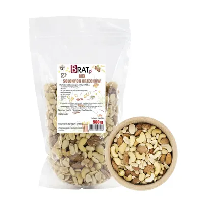 Zdjęcie produktu dla Mix solonych orzechów 500g Brat.pl