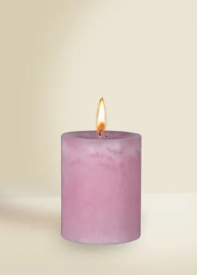 Produktbild von Gegossene Stumpenkerzen Selbstlöschend Rosenholz 90 x Ø 70 mm, 1 Stück, durchgefärbte Kerze für den Adventskranz