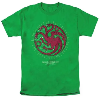 Produktbild von Game Of Thrones - "Targaryen Brust" T-Shirt für Herren/Damen Uni TV39004 (S) (Leuchtendes Gelbgrün), KI-generiertes Bild
