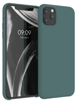 Produktbild von kwmobile Handyhülle für Apple iPhone 11 Pro Max Hülle - Case Silikon - Kabelloses Laden - Schutzhülle Cover in Blaugrün