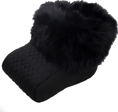 Produktbild von Fußsack Fußwärmer Lammfell hochwollig Schwarz