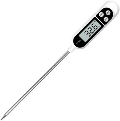 Immagine prodotto di Termometri digitali per frittura - Ideali per la cottura, i liquidi, la temperatura dell'olio e altro ancora - Bianco - Strumenti di misurazione per la cucina e la casa