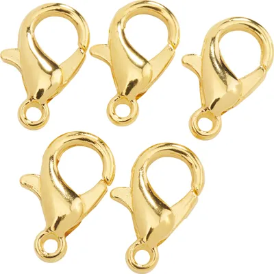 Produktbild von Karabinerverschluss, 12 mm, 5 Stück Vergoldet