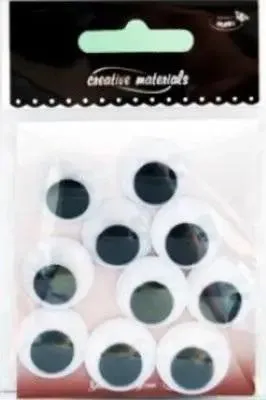 Produktbild von Selbstklebende runde Augen, 20 mm, 10 Stück – Galeria Hobby