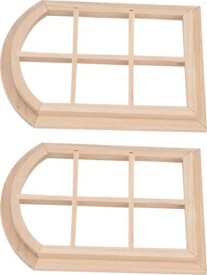 Produktbild von 1/12 Skala Puppenhaus hölzerne Fenster Miniatur Puppe Möbel Fenster gewölbt Puppenhaus Fenster
