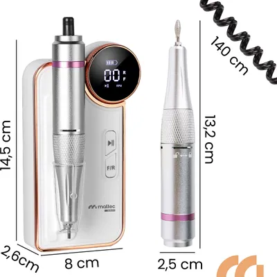 Zdjęcie produktu dla Frezarka do paznokci bezprzewodowa ze stacją manicure pedicure 50w