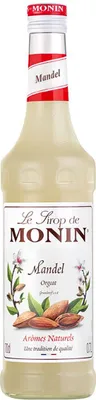 Immagine prodotto di Sciroppo di mandorle Monin per l'affinamento di bevande calde e cocktail 700ml