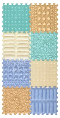 Productafbeelding van Ortoto Sensorische Massage Puzzelmatten, grasprint, set van 8 stuks