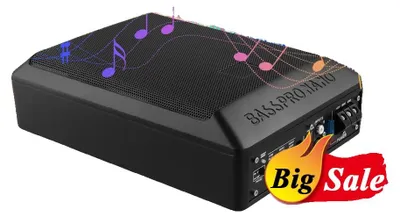 Immagine prodotto di Subwoofer attivo per auto e camion, 12 V, 1000 W, bassi profondi, subwoofer sottile da installare sotto il sedile con amplificatore integrato