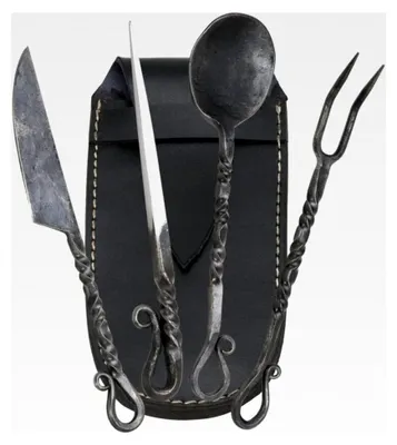 Produktbild von Mittelalterbesteck Set Messer Gabel Löffel