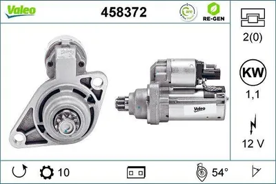 Produktbild von VALEO 458372 Starter Anlasser 1,1kW für VW GOLF VI (5K1) 12V
