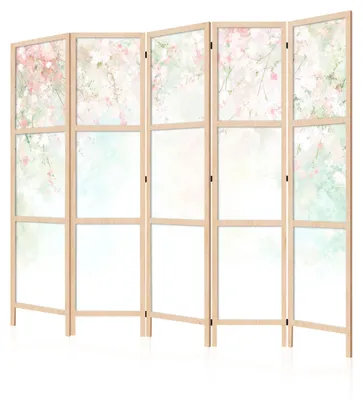 Image de LUMASOUL Paravent simple face, Séparation d'intérieur, Fleurs Japonais 7, 225x172 cm