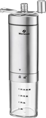 Produktbild von Westmark Kaffeemühle, Handmühle, Bis zu 4 Tassen, Rostfreier Edelstahl/Keramik, Brasilia, Silber, 24902260