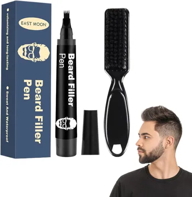 Zdjęcie produktu dla Zestaw do wypełniania brody, czarny, wodoodporny, do brody