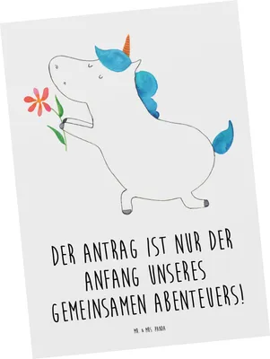 Produktbild von Mr. & Mrs. Panda Postkarte Heiratsantrag Abenteuer - Weiß - Geschenk, Antrag, Beziehung, bildkarte, Verlobungsfeier, Heiraten, Postkarten, Geschenke, Heirat, Grußkarte