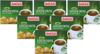 Produktbild von [ 6x 180g (60x18g) ] GOLD KILI Instant Ingwergetränk | Instant Ginger Drink