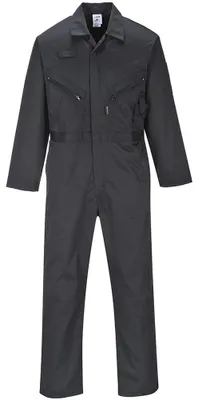 Image de Portwest - Combinaison « Liverpool » pour homme, avec fermeture éclair PC8210 (3XL coupe classique) (noir)