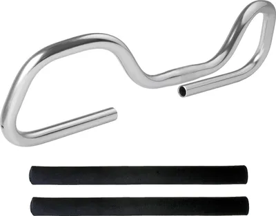 Produktbild von Multifunktionslenker Aluminium Silber 590 mm mit Schaumgriffen + Lenkerstopfen