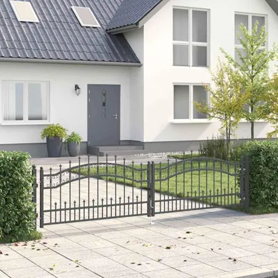 Zdjęcie produktu dla Bramka ogrodzeniowa z ostrym szczytem KAMPEN 305 x 75 cm Stal