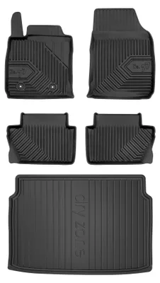 Zdjęcie produktu dla Dywaniki gumowe + mata bagażnika do Ford EcoSport II 2017-2022 (SUV) – czarne, dopasowane – Wielganizator