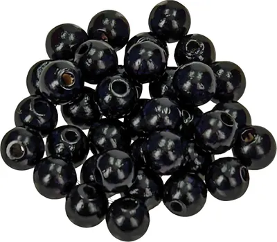 Obrázok produktu pre Glorex drevená guľôčka, čierna, 12 mm – 28 ks