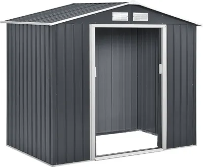 Obrázek produktu pro Plechový zahradní domek Rojaplast Archer A 203 x 117 cm šedý