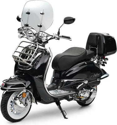 Produktbild von Motorroller Retro EasyCruiser Schwarz 125ccm 85 kmh Kraftrad Euro 5 EFI Scooter