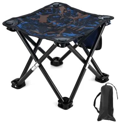Produktbild von Campinghocker Faltbarer Hocker Angelhocker - 28 x 28 x 24 cm - Mit Tragetasche - Belastbar bis 80 kg