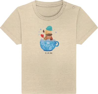 Produktbild von Mr. & Mrs. Panda  T-Shirt Nachtfalter Schaumbad 12. - 18. Monat - Natural Raw - Geschenk, Bad, WC, Tasse, Baby Top, Shirt, Träumen, Babyshirt, Lustige Sprüche