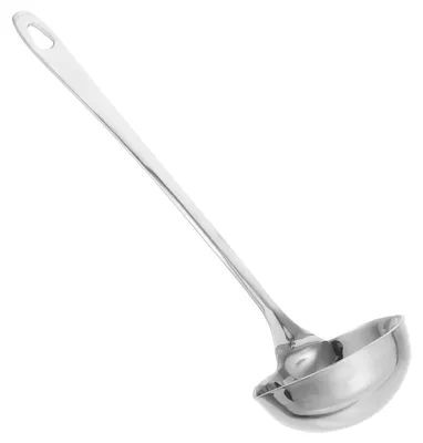 Soeplepel aus Edelstahl mit Ausgießlippe, 27 cm