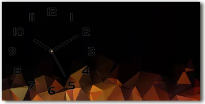 Produktbild von Wanduhr aus Glas – 60x30 cm - Glasbild - Glasuhr - Gehärtetes Glas - schwarze-zeiger - Abstraktion