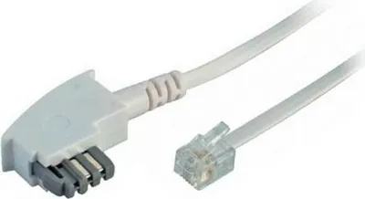 Produktbild von TAE N-Stecker / Western-Stecker 6/4 weiß 10m
