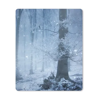 Produktbild von MuchoWow® Mauspad Mousepad Wald - Winter - Schnee 30x40 cm - Mousepads - Maus Mat - Pad - Mausunterlage - Mausmatten