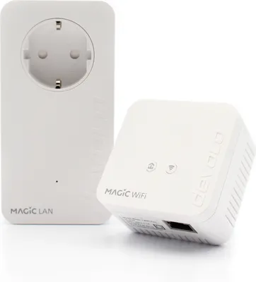 Produktbild von Devolo Magic 1 WiFi mini, 1200 Mbit/s, IEEE 802.11b, IEEE 802.11g, IEEE 802.11n, IEEE 802.1p, IEEE 802.3, IEEE 802.3az, IEEE 802.3u, IEEE..., Typ F, Schnelles Ethernet, 10,100 Mbit/s, Wi-Fi 4 (802.11n)