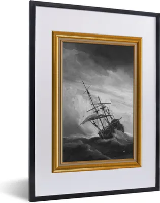 Produktbild von MuchoWow® Gerahmtes Poster Kunst - Alte Meister - Liste - Gold 30x40 cm - Poster mit Schwarzem Bilderrahmen Wandposter Rahmen Foto Bilder - Wandposter Schlafzimmer
