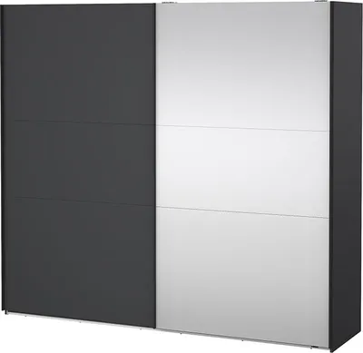 Produktbild von Como Schiebetürenschrank 2 Türen 245x220cm matt grau.