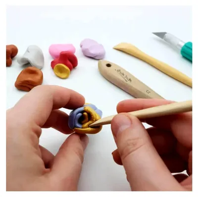 Produktbild von Polymer Clay Metallic – 10 Farben – 100g – Weiche Textur – Einfach zu Formen – Ton für Töpfern, Modellieren und Basteln