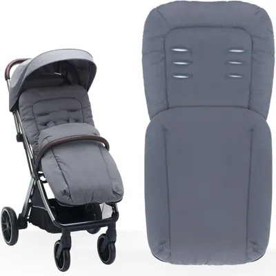 Produktbild von Fillikid Fußsack Sommerfußsack 90 x 40cm für Buggy Kinderwagen Jogger Grau