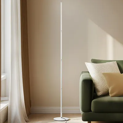 Produktbild von EDISHINE Stehlampe Wohnzimmer, LED Stehlampe Dimmbar, 3000K warmweiße Stehleuchte mit Memory-Funktion, höhenverstellbar 146 cm, Weiß