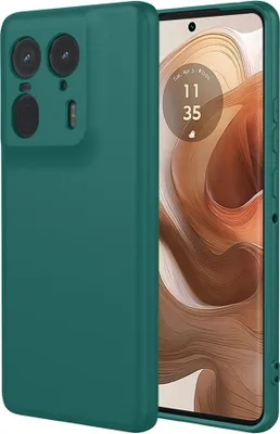Produktbild von Hülle für Motorola Edge 50 Ultra - Phonesta Soft Silk Silikon Back Cover - Dunkelgrün
