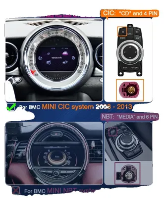 Obrázek produktu pro Modul pro upgrade CarPlay a Android Auto, kompatibilní s BMW MINI Cooper, bezdrátové připojení, integrace OEM, pro MINI CIC