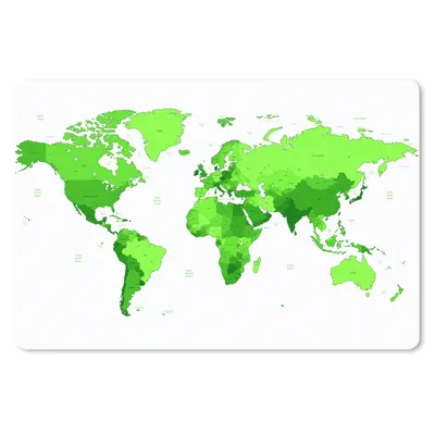 Produktbild von MuchoWow® Mauspad Mousepad Weltkarte - Trendy - Grün 27x18 cm - Mousepads - Maus Mat - Pad - Mausunterlage - Büroartikel - Desk Matten