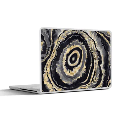 Produktbild von MuchoWow® Laptop Aufkleber Sticker Cover Achat - Gold - Geodestin - Marmor 32.5x23.5 cm - Sticker für Laptop - Selbstklebend