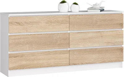 Obrázok produktu pre Komoda 160 cm so 6 zásuvkami, príborník, skriňa, výška 77 cm, hĺbka 40 cm
