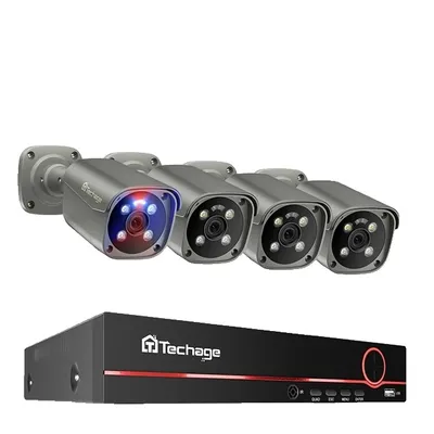 Zdjęcie produktu dla System kamer bezpieczeństwa, rozdzielczość 4K HD, dwukierunkowe audio, brak, kamera 8CH 4Pcs 8MP