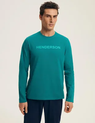 Produktbild von Henderson Herren Pyjama Set - Bequeme Langarm Schlafanzug aus 100% Baumwolle, Homewear für Herbst/Winter 2025, Farbe Braun, Modell 43490, Ideal für Gemütliche Nächte XXL